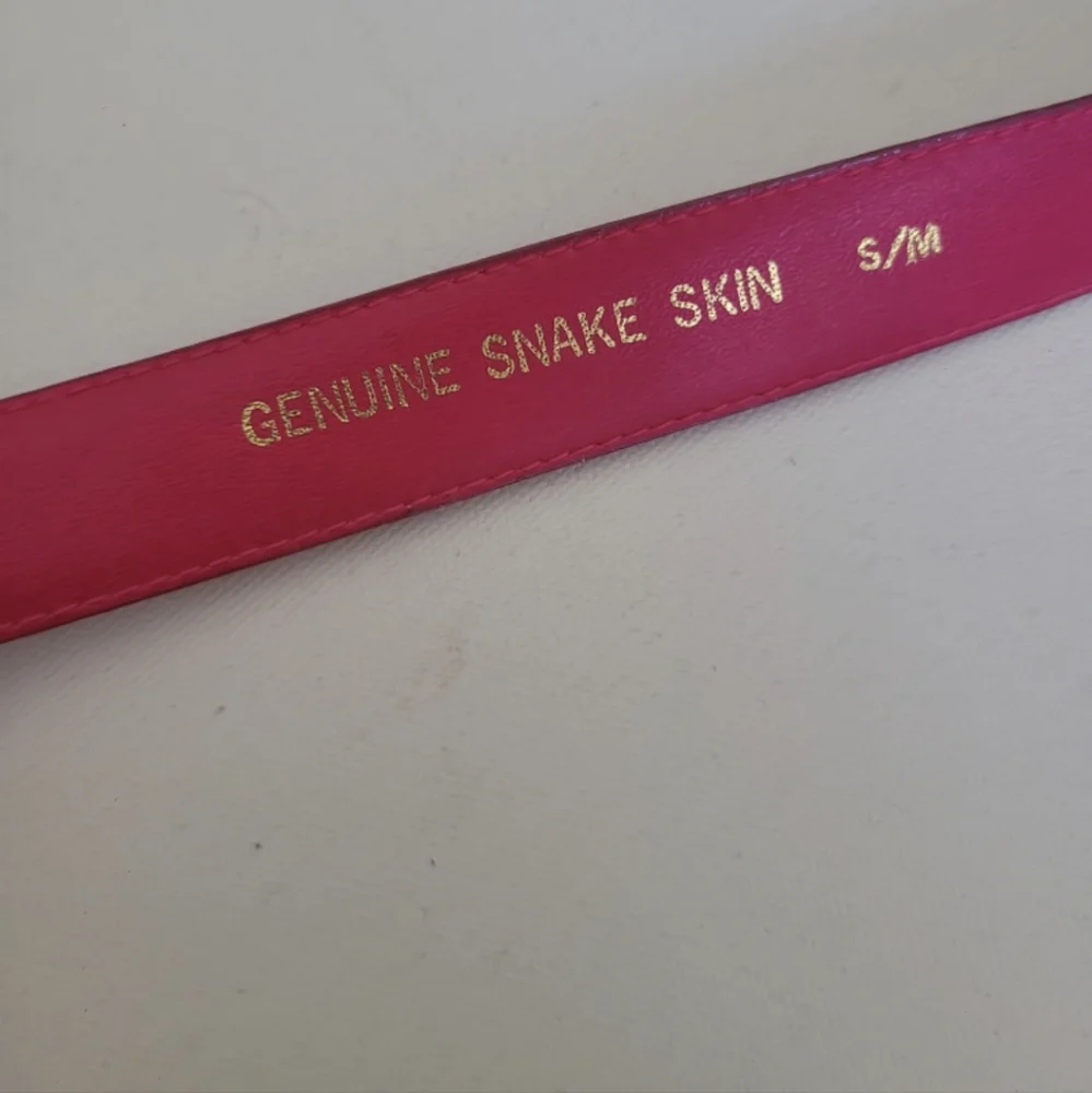Vintage Hot Pink Snakeskin Ladies Belt Sz S